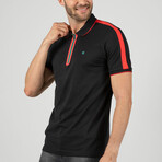 Ronan Short Sleeve Polo Shirt // Black (L)
