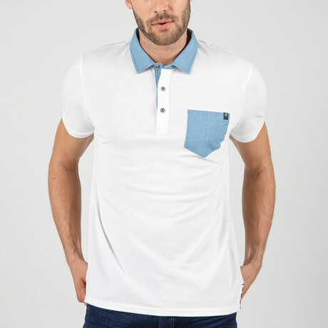 Harold Short Sleeve Polo Shirt // White (S)