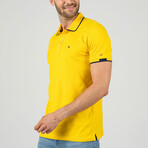 Joe Short Sleeve Polo Shirt // Yellow + Navy (L)