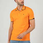 Jason Short Sleeve Polo Shirt // Orange + Navy (L)