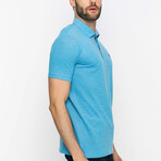 Peyton Short Sleeve Polo Shirt // Turquoise (XL)