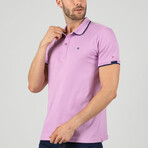 Anthony Short Sleeve Polo Shirt // Purple + Navy (2XL)