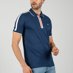 Mario Short Sleeve Polo Shirt // Navy (XL)
