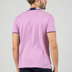 Anthony Short Sleeve Polo Shirt // Purple + Navy (S)