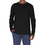 3-Button Henley // Pack of 3 // Black + Blue + Gray (M)