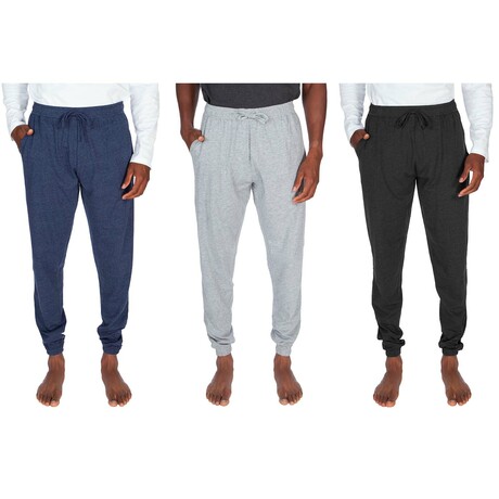 Cuffed Lounge Pant // Pack of 3 // Gray + Dark Gray + Blue (S)