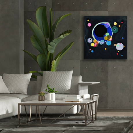 Several Circles by Wassily Kandinsky (circa 1926) (18"H x 18"W x 0.75"D)