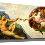 The Creation of Adam by Michelangelo (12"H x 24"W x 0.75"D)