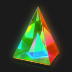 Trigon Acrylic Pyramid  Lamp