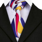 Palette Handcrafted Silk Tie // Red + Blue + Yellow