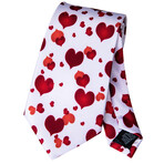 Amor Handmade Silk Tie // White + Red