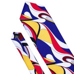 Palette Handcrafted Silk Tie // Red + Blue + Yellow