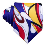 Palette Handcrafted Silk Tie // Red + Blue + Yellow