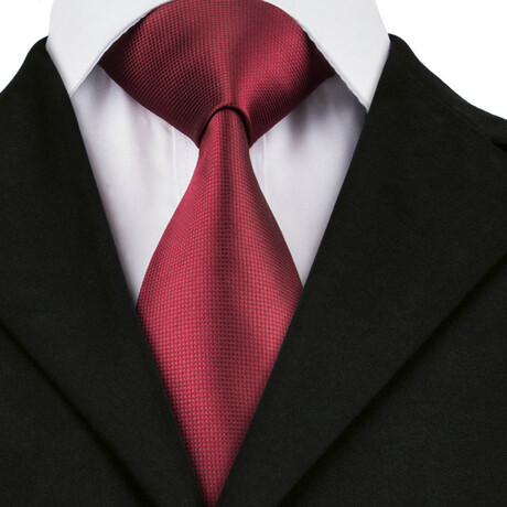 Rome Handcrafted Silk Tie // Deep Red