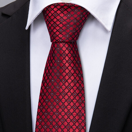Vatican Handcrafted Silk Tie // Red