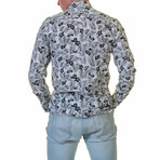 Roderick Reversible Cuff Button-Down Shirt // White + Black (M)