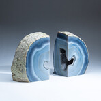 Genuine Agate Geode Bookends v.5