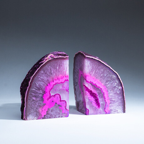 Genuine Agate Geode Bookends v.3