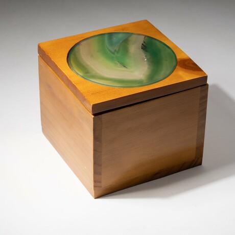 Genuine Agate Box // Green