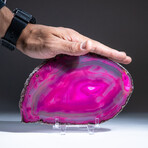 Genuine Agate Slice + Acrylic Display Stand // v.9