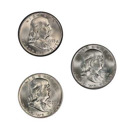Franklin Half Dollar Legacy Collection // 1953-1959 // PCGS Certified MS64FBL Condition // Set of 3