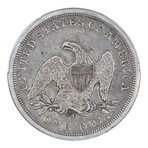 1859-O Seated Liberty Silver Dollar // PCGS Certified VF35 // Wood Presentation Box