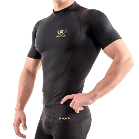 Short Compression T-Shirt // Gold (Small)