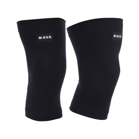 Knitted Knee Sleeves // Pack of 2 // Full Black (Small)