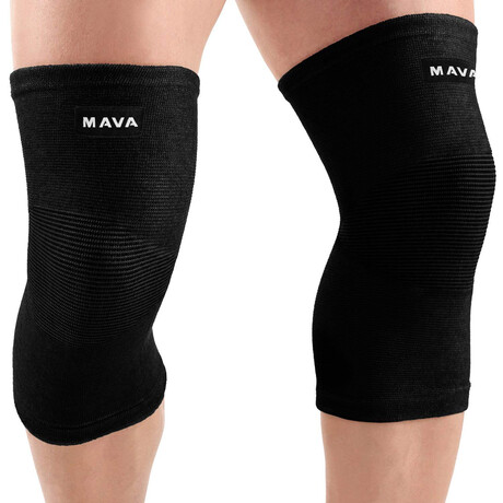 Bamboo Knee Support // Pack of 2 // Full Black (Small)