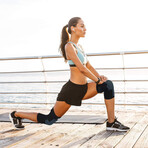 Bamboo Knee Support with Strap // Pack of 2 // Blue (Small)