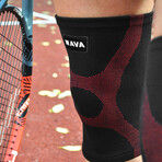 OptimFlex Knee Sleeves Pack of 2 // Red (X-Small)