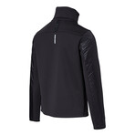 Spacer Funnel-Neck Pullover // Jet Black // Large