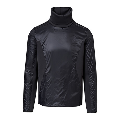 Spacer Funnel-Neck Pullover // Jet Black // Large