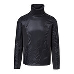 Spacer Funnel-Neck Pullover // Jet Black // Large