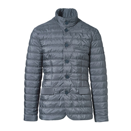 Airlift Blazer Button-Up Puffer Jacket // Concrete Gray (Medium)