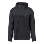 Active Hooded Midlayer Zip-Up Jacket // Jet Black (Medium)