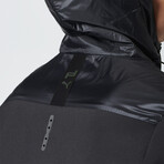 Spacer Zip-Up Hoodie // Jet Black // Medium (Medium)