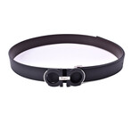 Ferragamo // Belt // Black + Light Brown (Max Length: 42")