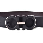 Ferragamo // Belt // Black + Light Brown (Max Length: 42")