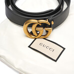 Gucci // Belt // Black + Gold