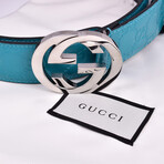 Gucci // Belt // Teal + Silver (Max Length 38")