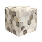 Pouf Cowhide Ottoman