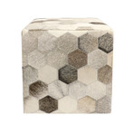 Pouf Cowhide Ottoman
