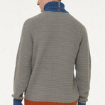Ulises Sweater // Gray + Blue + Brick (XS)