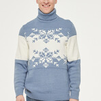 Kyson Sweater // Pale Blue + Milky (XL)