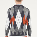 Corbin Jumper // Navy + Brick + White (XL)