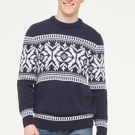 Deon Sweater // Navy + White (XS)