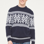 Deon Sweater // Navy + White (2XL)
