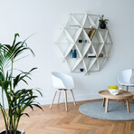 Comb Bookshelf // White (Mini)