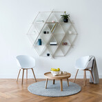 Comb Bookshelf // White (Mini)